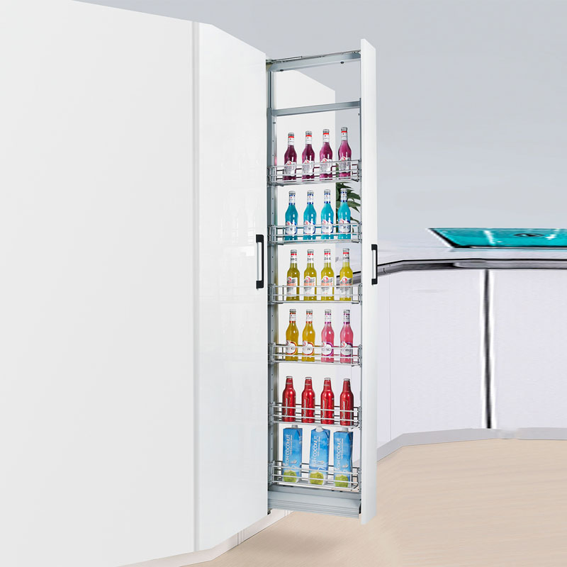 Wellmax Excellent Quality Pantry Revolving Basket in Tall Kitchen Cabinet Storage