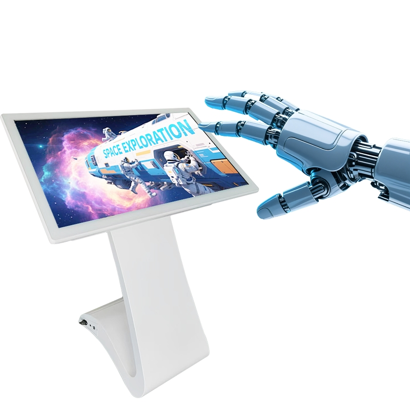 Multi-User 65-Inch Simultaneous Touch LCD Kiosk with Windows Android 10-Point Touch & Anti-Vandal Glass