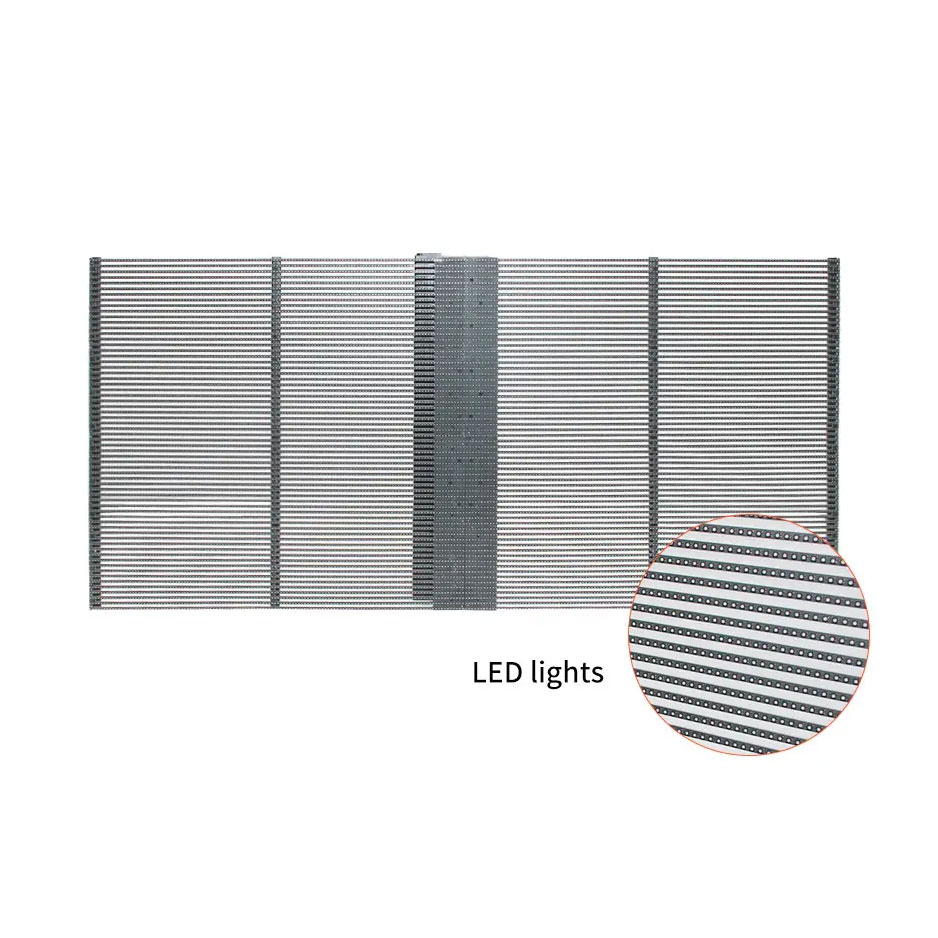 Indoor Advertising HD Transparent LED Video Wall P3.91-7.81 Transparent LED Display Fixed Behind Glass in Store