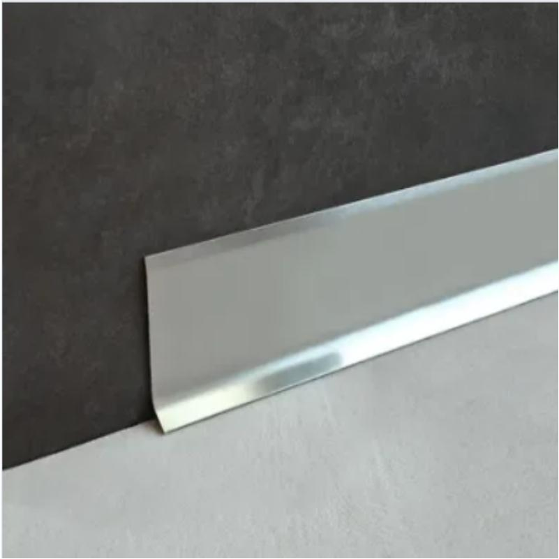 Ceramic Floor Wall Corner Aluminium Skirting Line Silver Tile Trim Profile