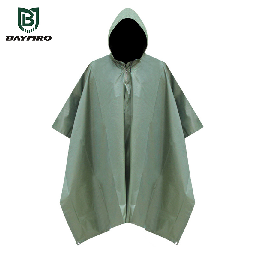 Green Waterproof Multifunctional Rainwear PVC Poncho Raincoat