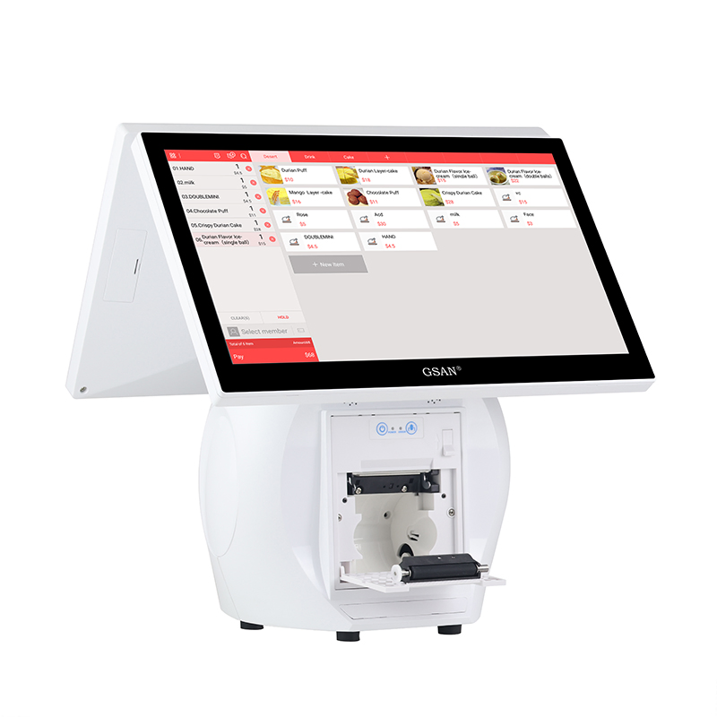 15.6 Inch Double Touch Screen POS System for Supermarket Restaurant