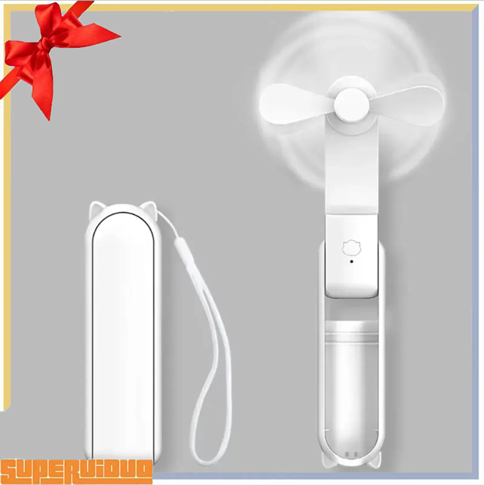 2026 New Foldable Mini Portable Fan USB Charging Handheld Pocket Fan Rechargeable Small Handy Electric Fan Wholesale