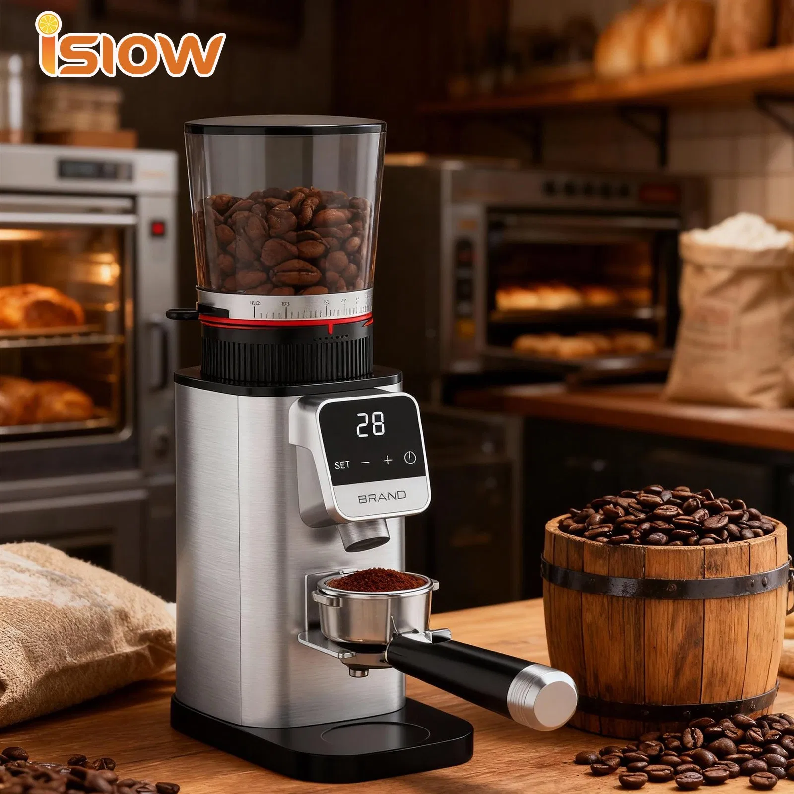 Cg-002 Electric Professional Wholesale Stainless Steel Homeuse for Coffee Powder Conical Burr Coffee Bean Grinder