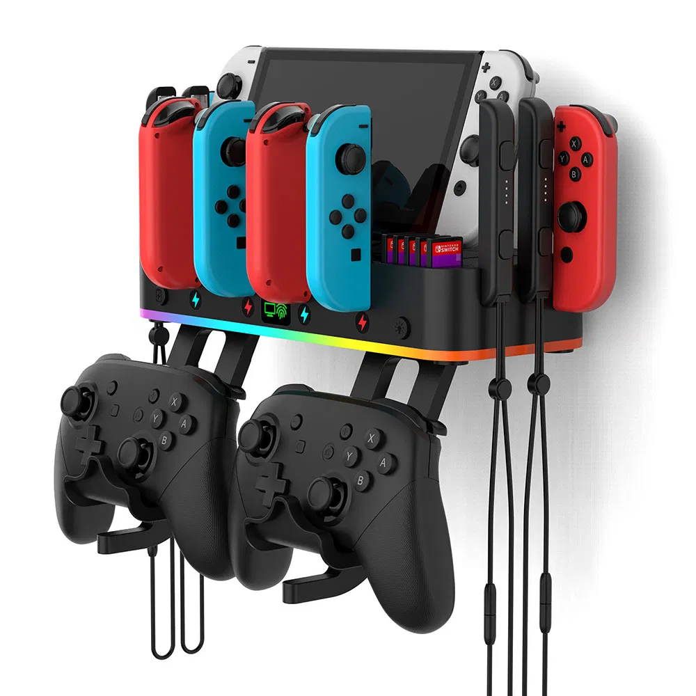 Wholesale RGB Colorful Hanging Charger Stand with Screen Projection Function for Switch Joycon