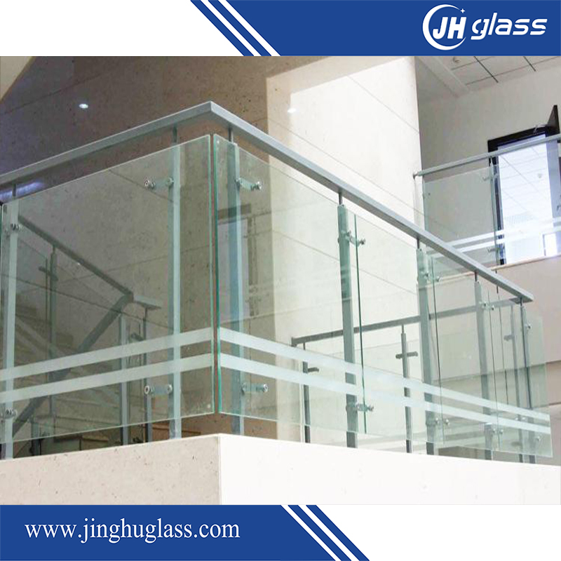 Jinghu 6.38-12.76mm Tempered Laminated Glass Decoration Silkscreen Glass for Stairs /Balustrades