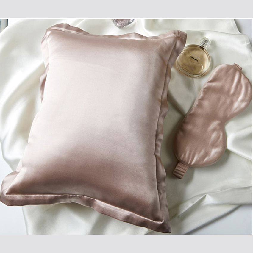 Custom Silk Pillow Case and Eye Mask Set