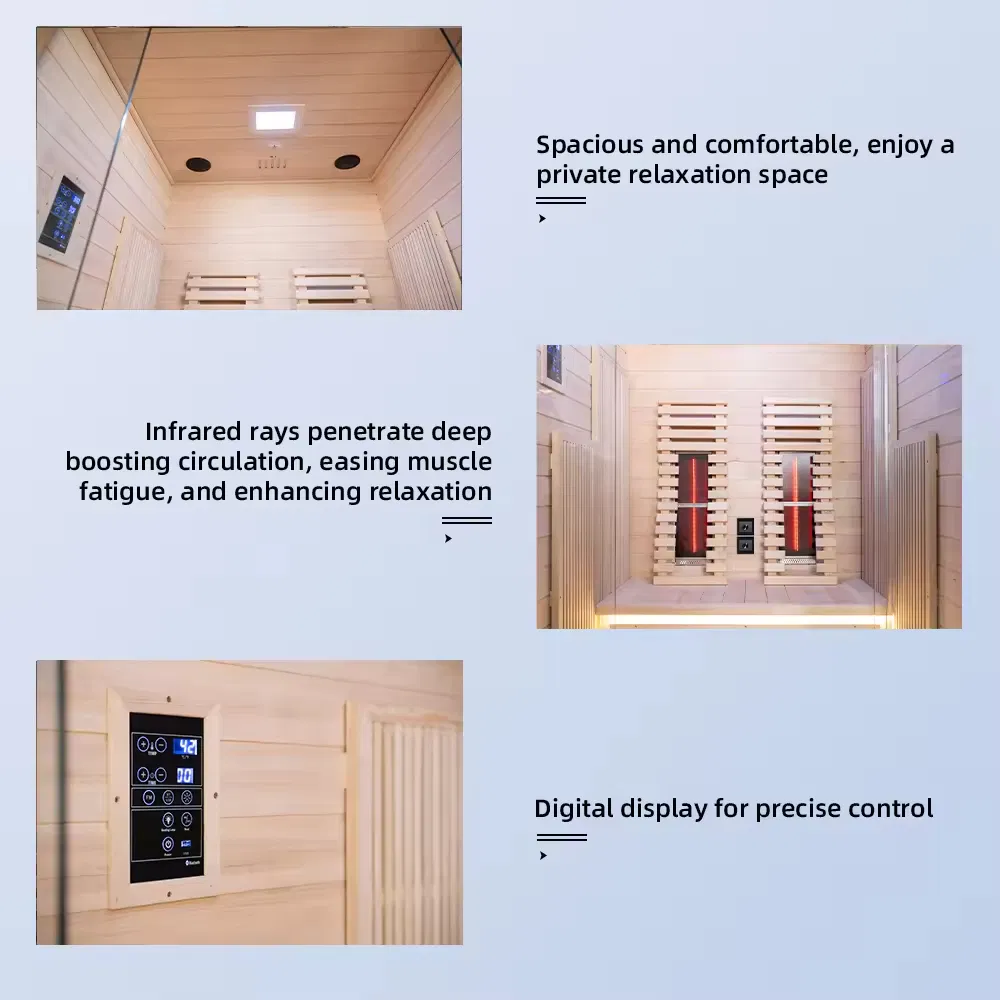 Инфракрасная сауна из канадской тсуги на 2 персоны