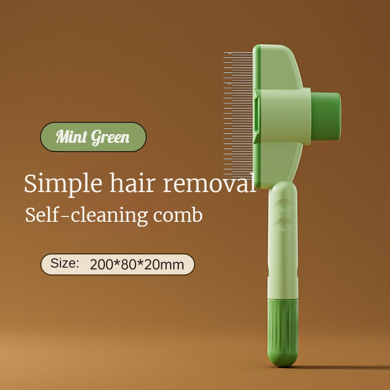 Puppy Cleaning Brush Pet Comb Cat Dog Hair Removal Self-Cleaning Comb