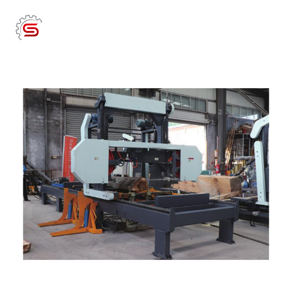 Ленточная пила по дереву горизонтальная для бревен MJ1300