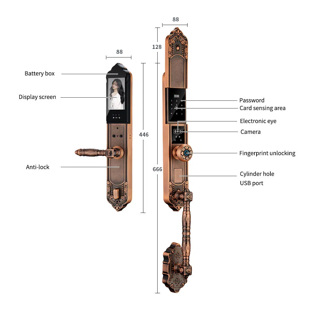 Industry Benchmark Fingerprint Recognition Digital Combination Smart Lock