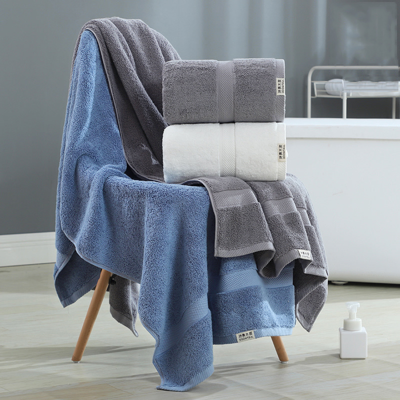 Customized Cleaning Towel Luxury White Hotel Bathroom 100% Cotton Bath Towels