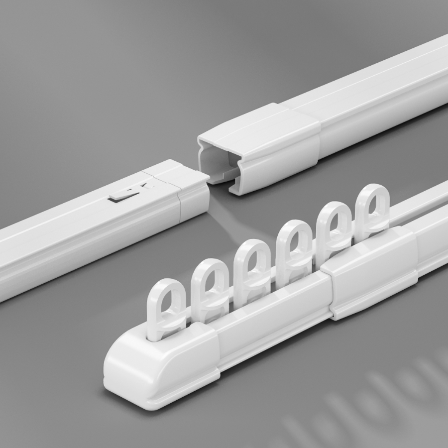 Aluminum Stealth Slides Electric Curtain Motor Telescopic Nano Silent Curtain Rods Pole