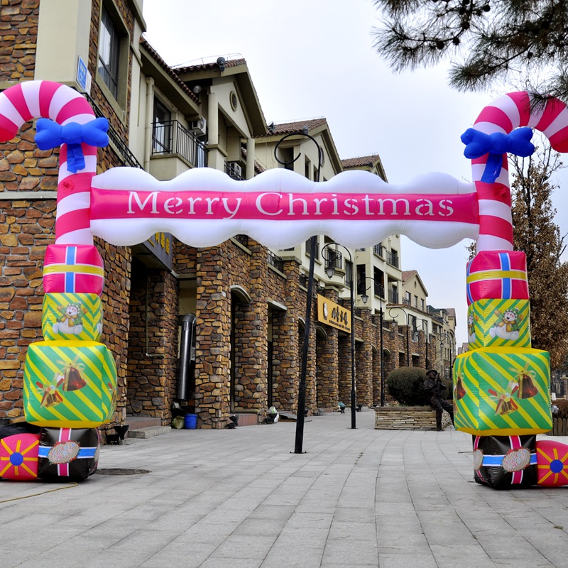 Boyi Inflatable Santa Arch Inflatable Christmas Arch Entrance