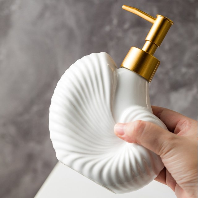 Ocean Series Ceramic Soap Dispenser Pump Refillable Bathroom Accessories