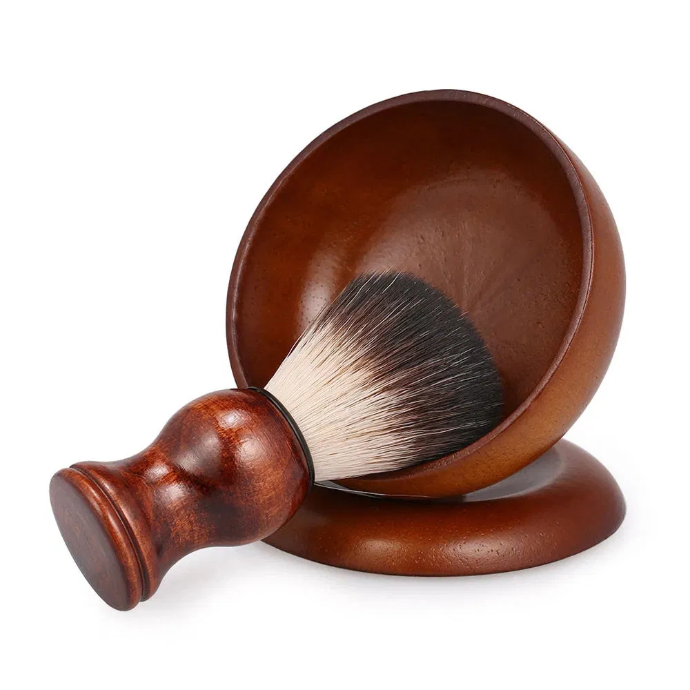 Shaving Brush & Bowl Set / Best Wooden Set Shaving Beard Brush