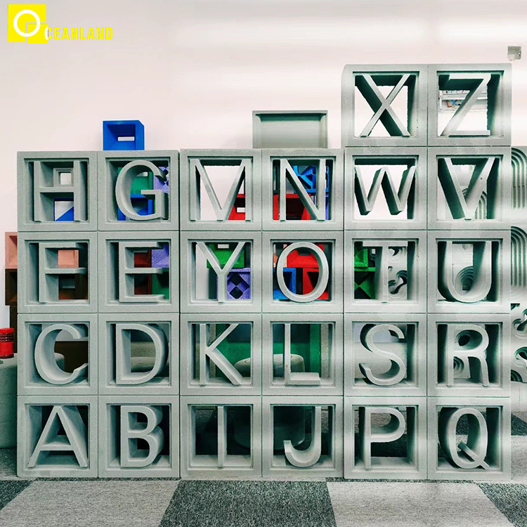 Wholesales Building Wall Clay Alphabet Words Hollow Construction Bricks