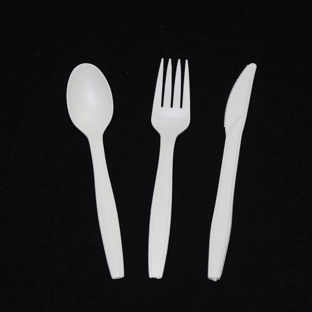 Biodegradable Disposable Cornstarch Spoon Disposable Tableware with CE&FDA&BPA Free