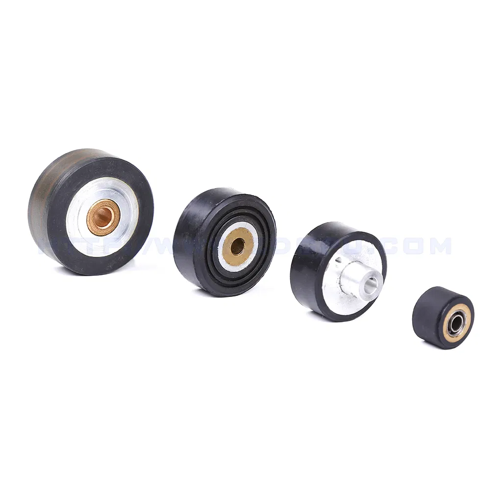 Non-Standard Customized Plastic Coated Bearing Wheel Drive Pulley with V-Groove