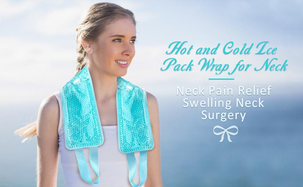 Neck Shoulder Pain Relief Gel Bead Hot Cold Ice Cooling Pack Wrap
