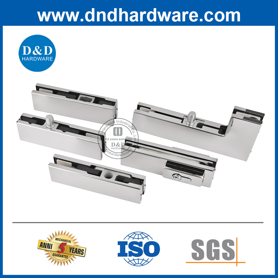 Door Hardware Glass Door Accessories Bottom Patch Fitting in Stainless Steel
