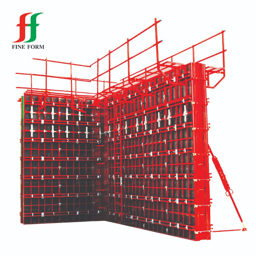 Reusable Shuttering Adjustable Metal Steel Frame Plywood Concrete Mould Wall Formwork for Slab and Column Construction