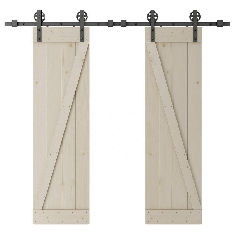 Modern Interior Solid Wood Sliding Barn Door Hardware