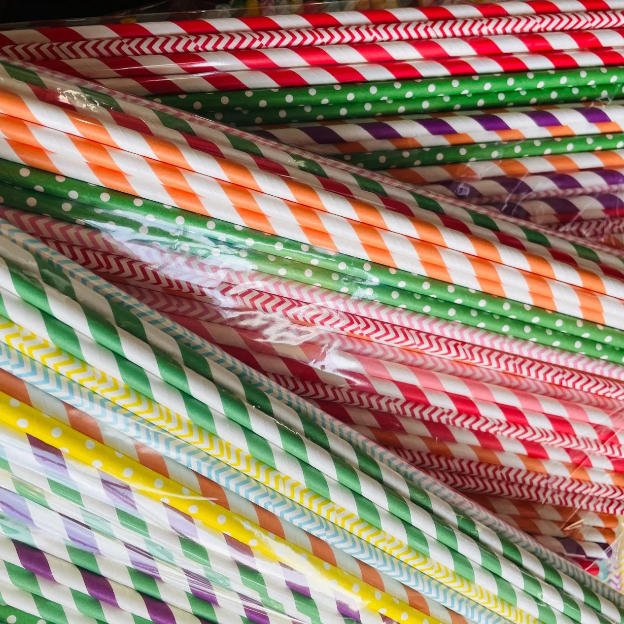 50-Piece Pack, 6*350mm, Mixed-Color Cotton Candy Paper Sticks, Educational Supplies for Kindergarten, Thickened, for Handicrafts and Craft Materials