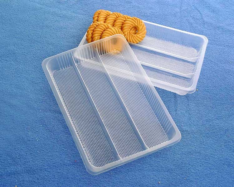 Food grade clear PP  blister plastic snack tray for bakery