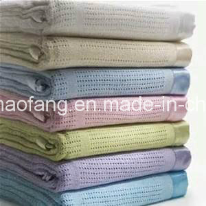 100% Cotton Thermal Blanket Breathable Blanket Weave Blanket for All Season