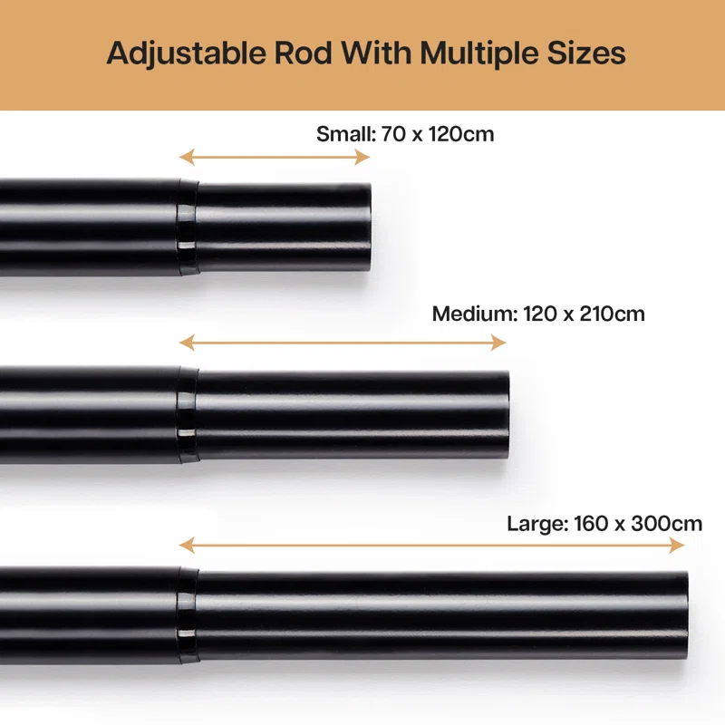 Customized Adjustable Curtain Rods Set Telescopic Tension Rods Decorative Finials Heavy Duty