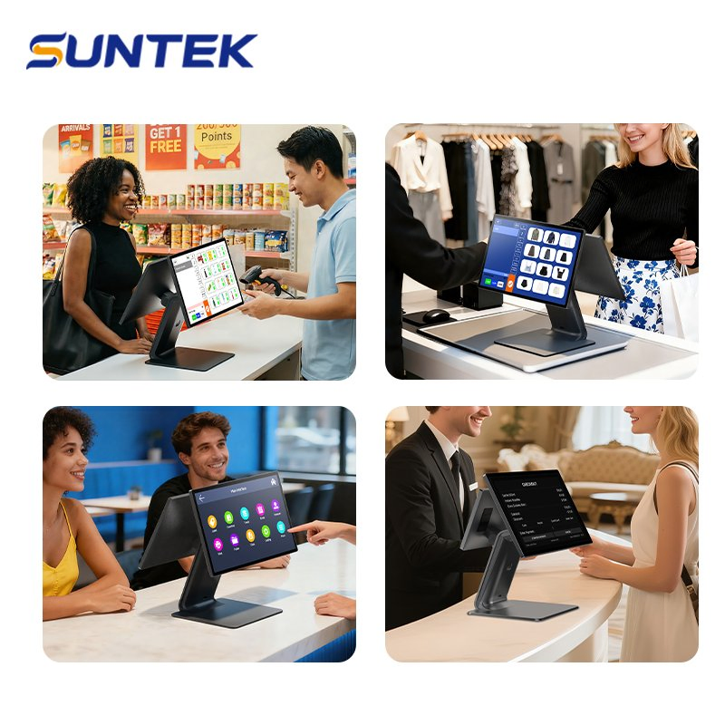 Suntek Durable Waterproof IP65 Touch Screen Electronic POS Terminal Cash Register for Restaurant Point of Sale