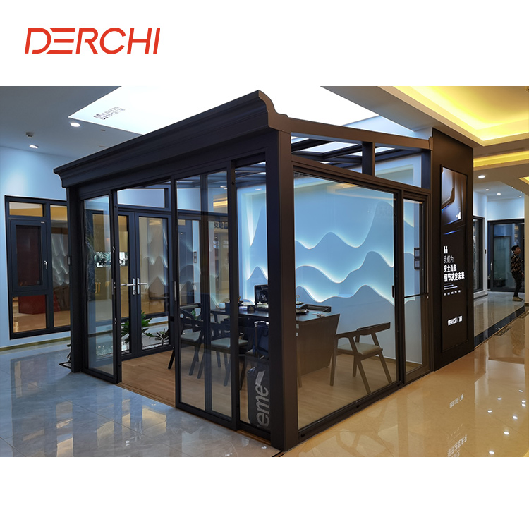 Tempered Glass Aluminum Alloy Balcony Sun Room Windows and Door Prefab Sunroom