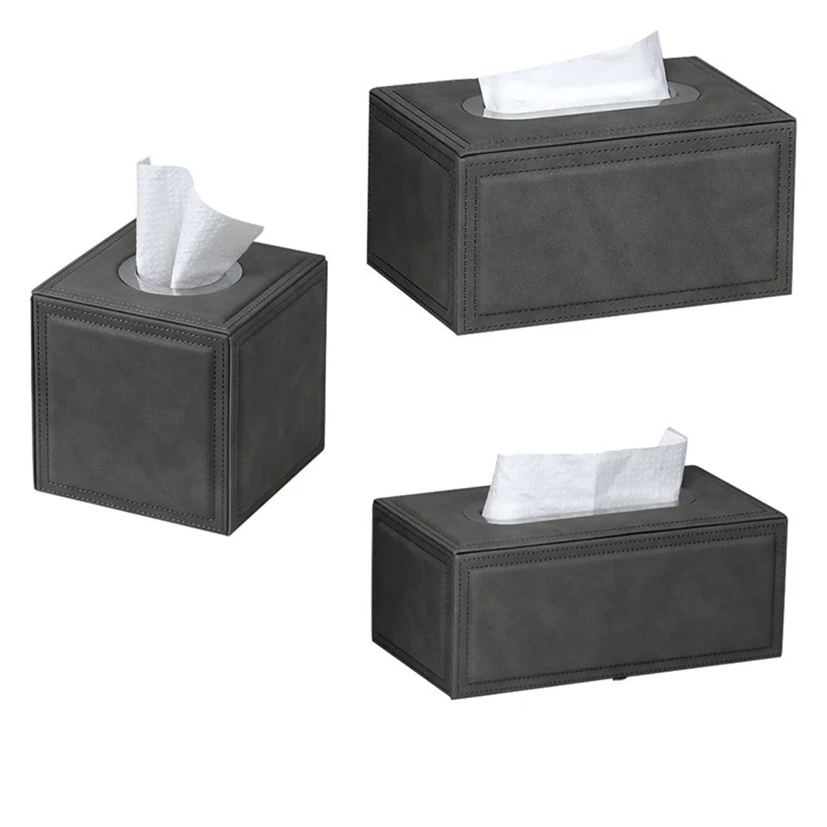 Factory Wholesale Custom Logo Tissue Box Leather