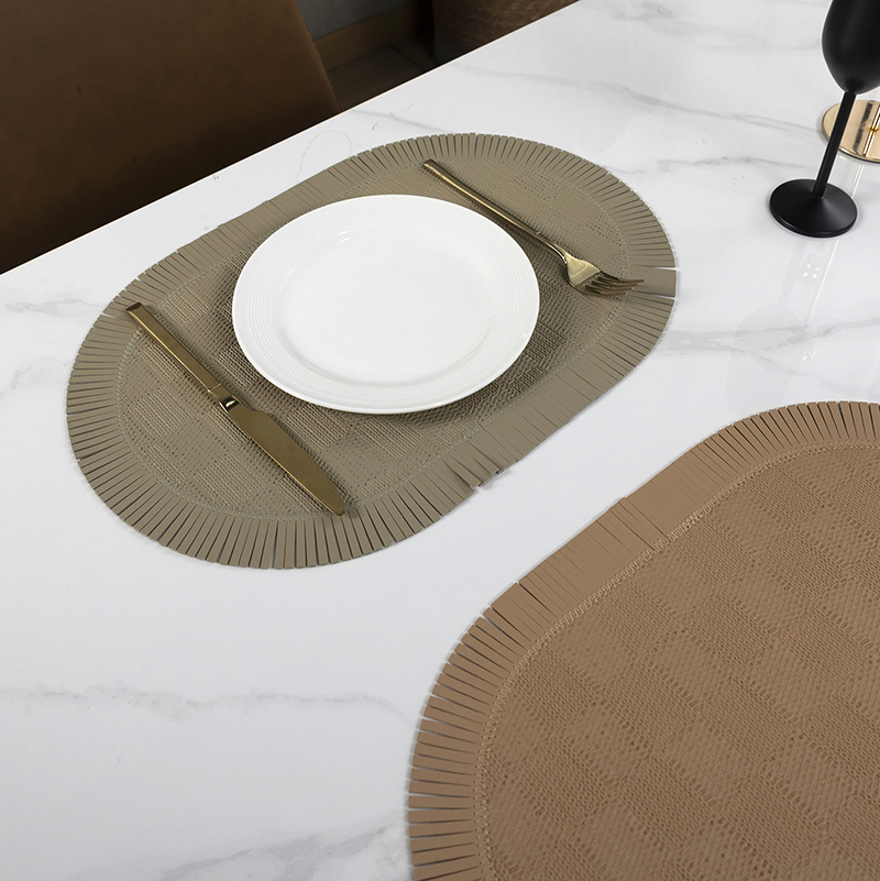 Leather Waterproof Non-Slip Insulation Table Mats Placemats Factory Price Kitchen Dining