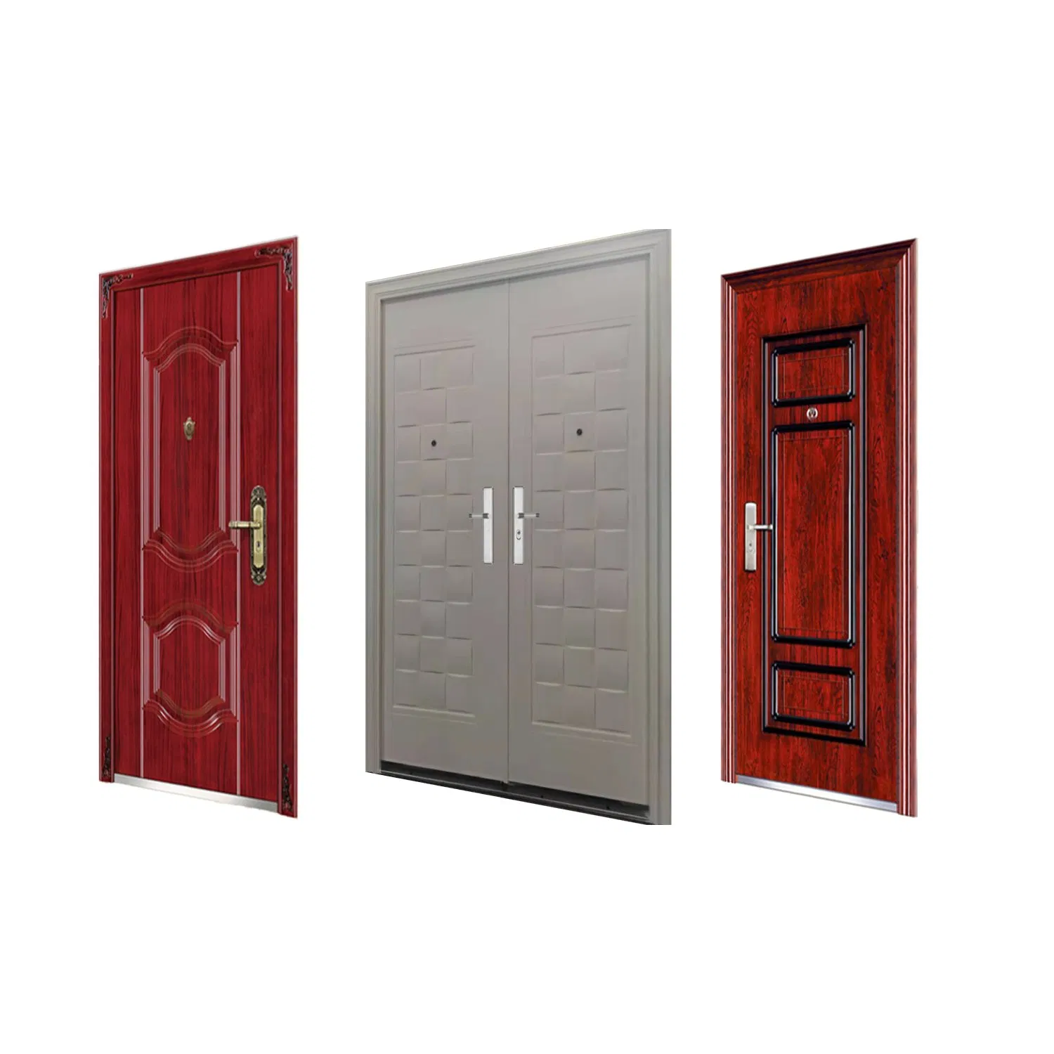 Tof Southeast Asia Glvanized Interior Wooden Moulded Doors Customized