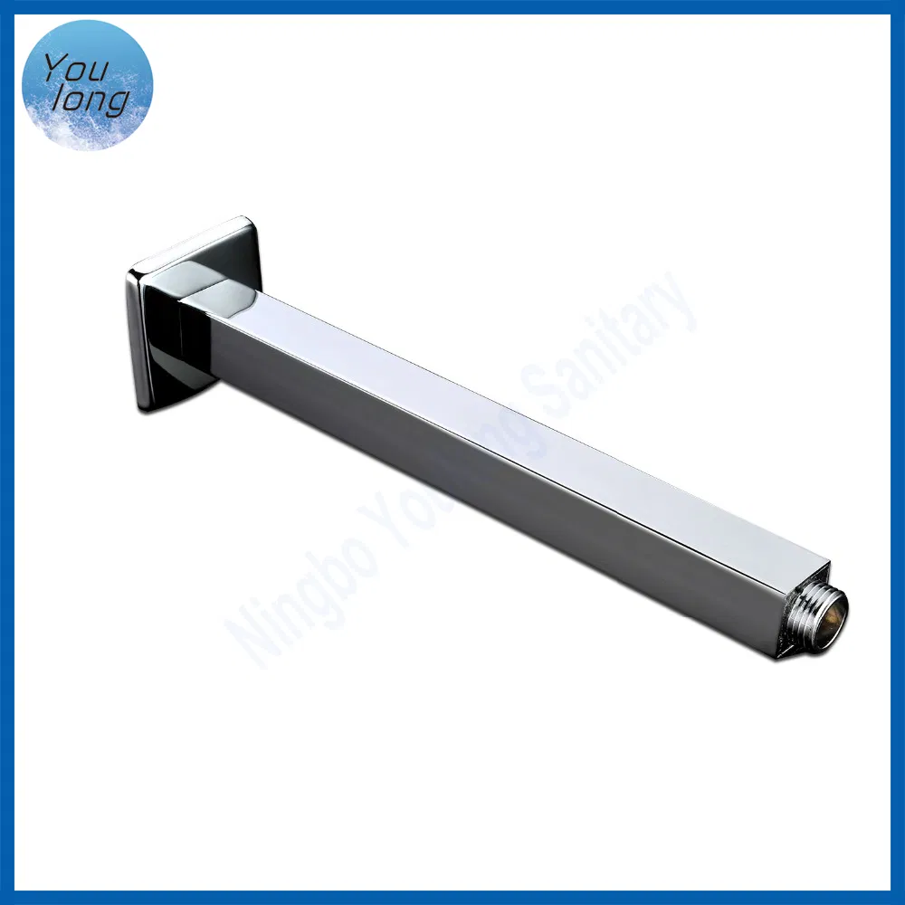Quality SUS Shower Arm Extension Ceiling Mount Straight Square Shower Pipe