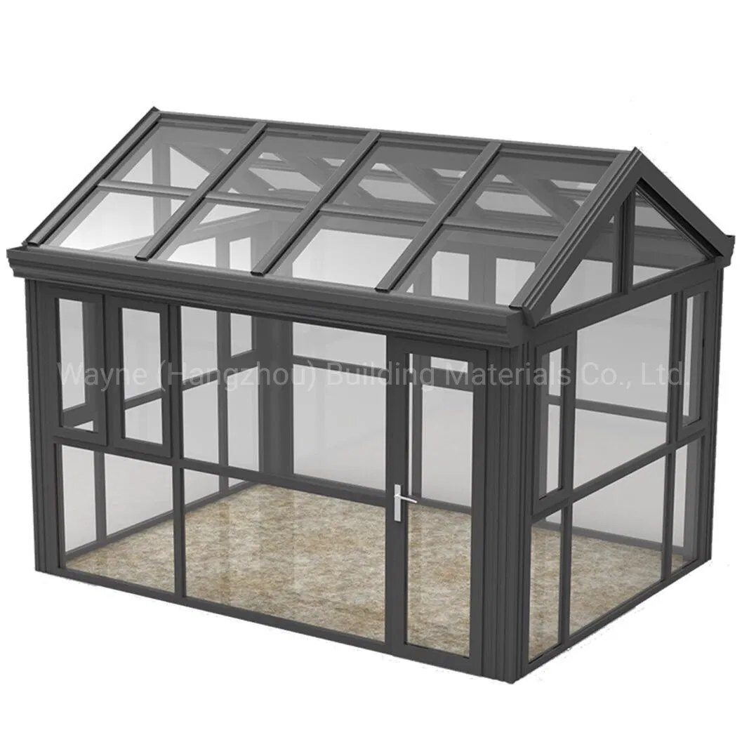 China Sunroom Factory Customized Patio Enclosure Free Standing Curved Glass Four Season Sunroom