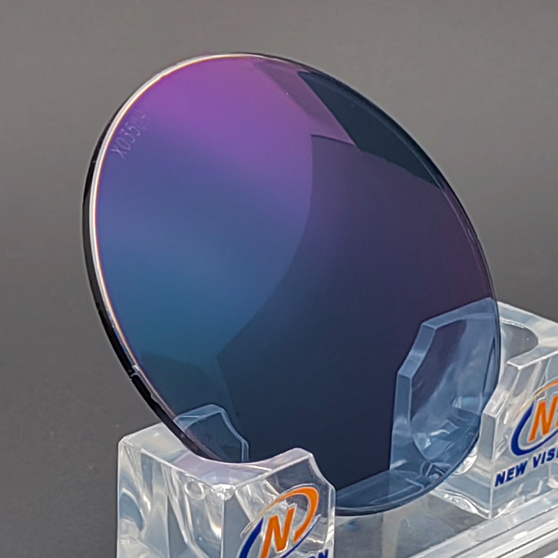 1.61 Mr-8 Finished Advanced Colorful Sunfilter Photochromic Blue Hmc Optical Eyewear Lens