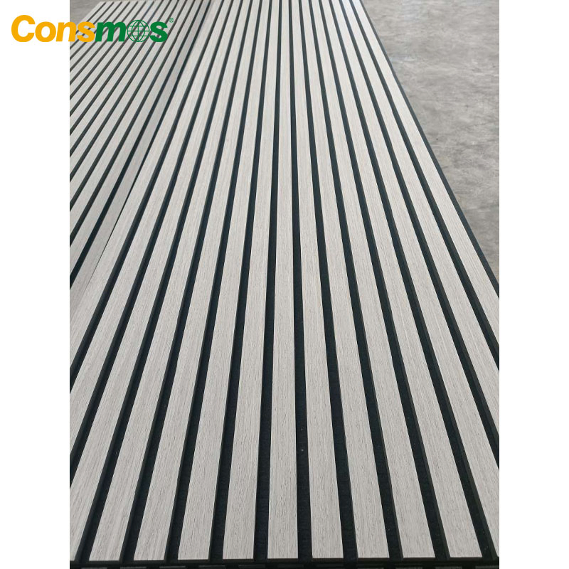 Interior Decoration Wall Covering Wood Slat Pet MDF Acoustic Polyester Fiber Soundproofing Ceiling Panel