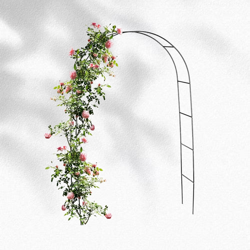 Anti Rust Metal Garden Trellis for Various Climbing Plants with Adjustable Height Used on Lawn and Backyard for Home Garden
