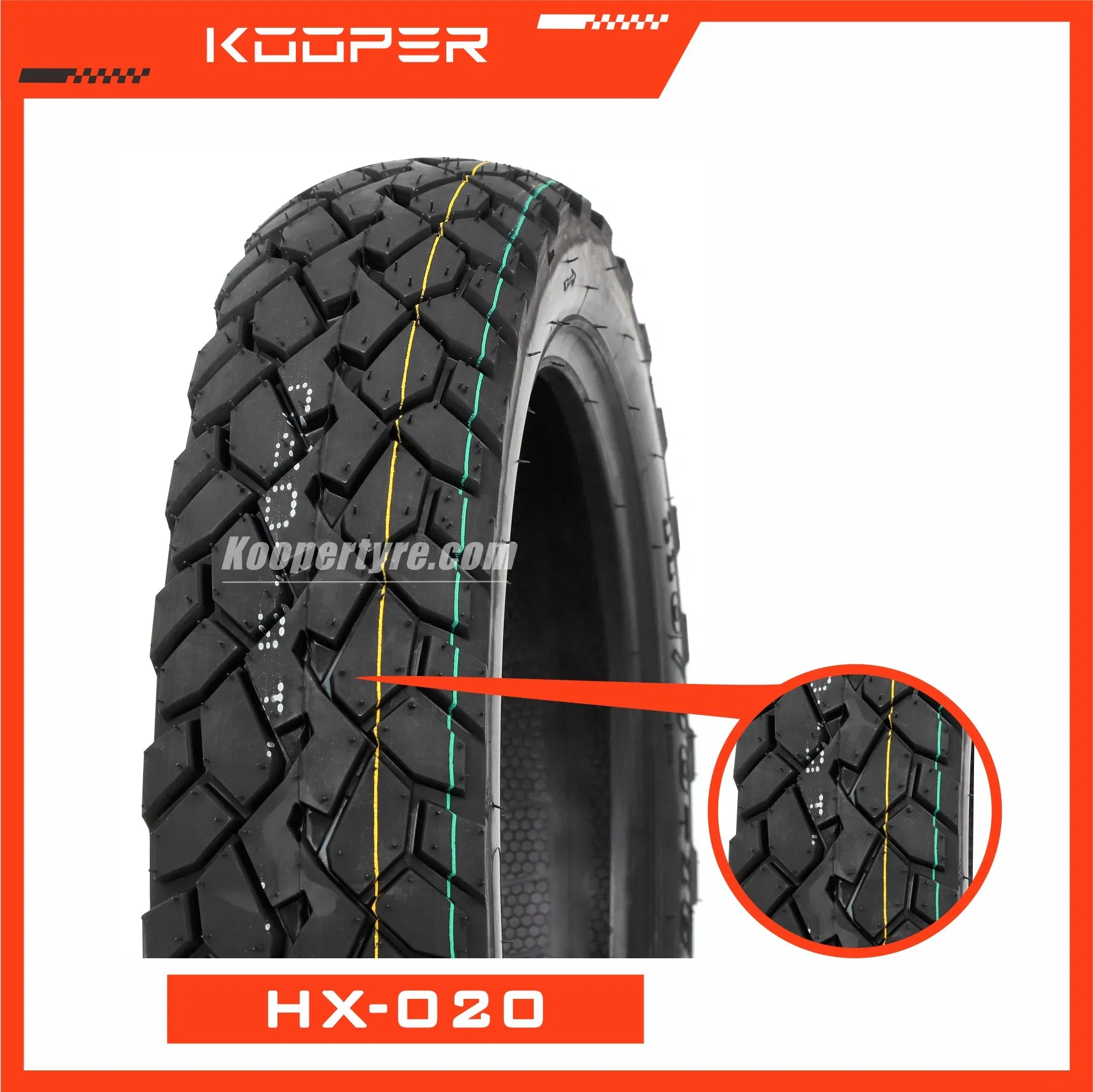 Мотошина KOOPER 16 дюймов бескамерная 6PR/8PR