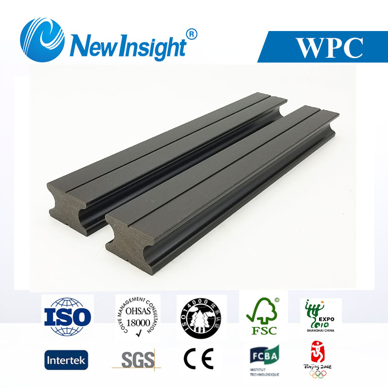 Sanding 40*25mm Wood Plastic Composite WPC Joist with Many Certification