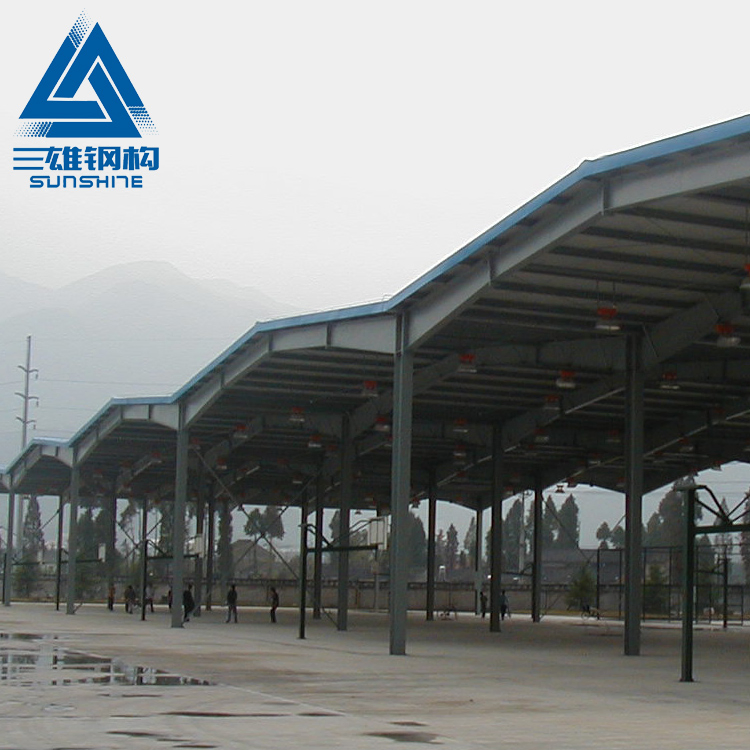 Lightweight Steel Exhibition Hall with H Beam Design