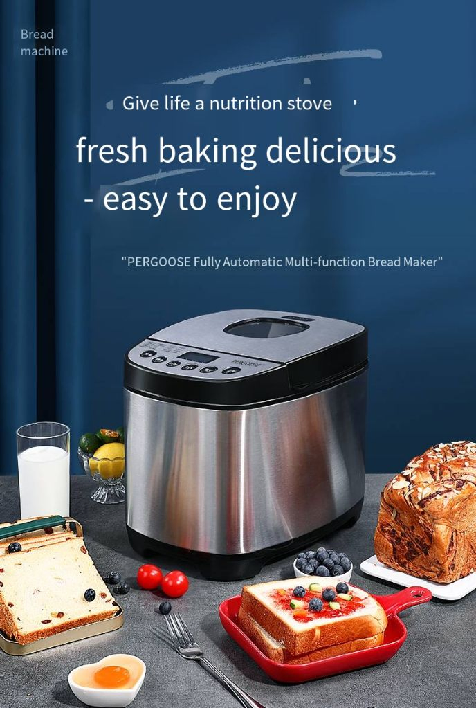 Bread Machine Automatic Convection Bread Maker LCD Display Touch Screen