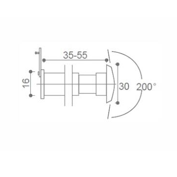 High Quality Peephole Glass Lens Door Viewer