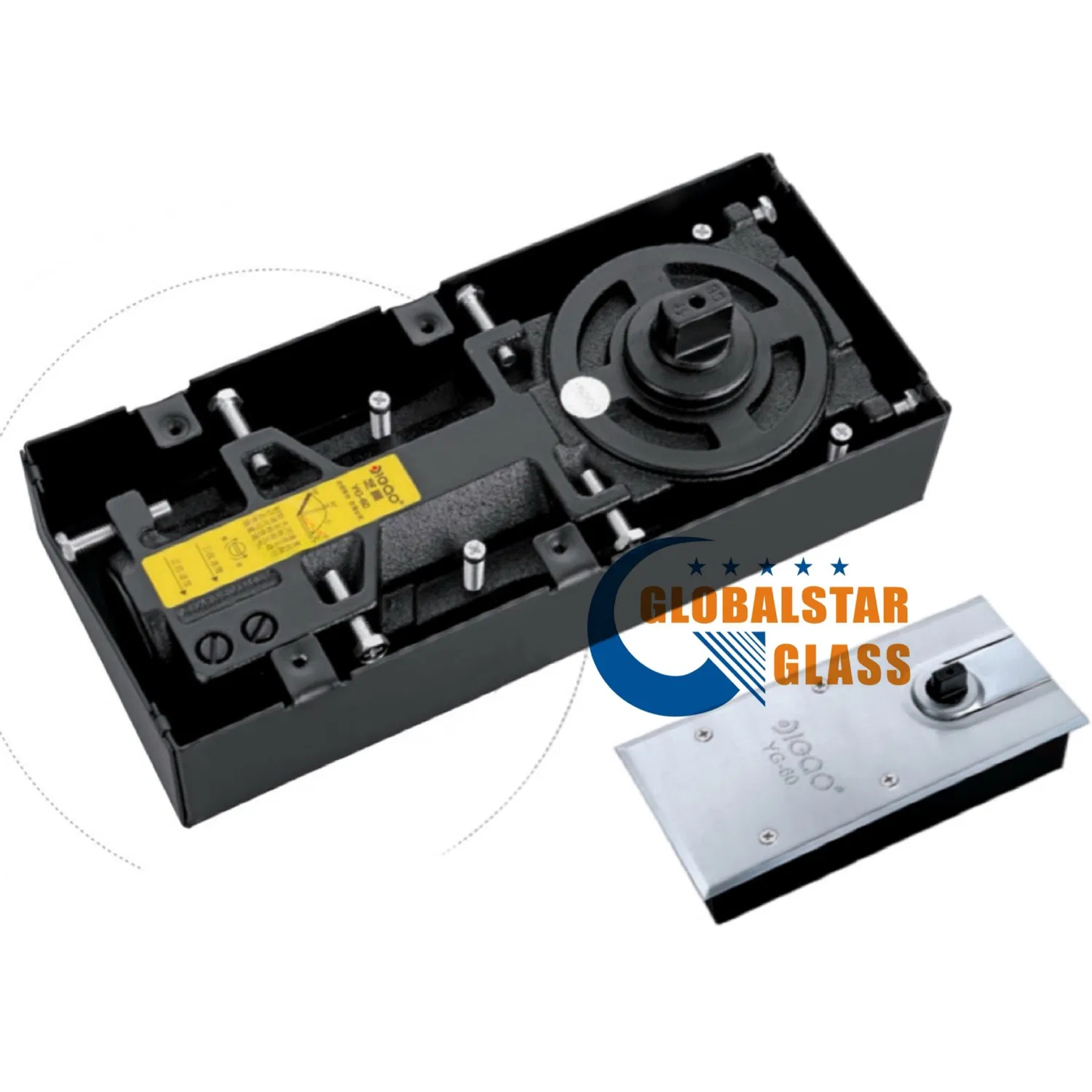 Tempered Glass Door Floor Spring