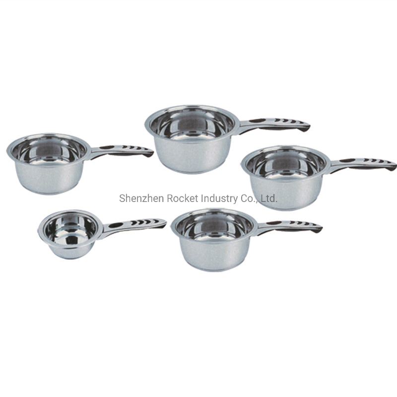 Набор кастрюль 5 шт, прямая форма, нержавеющая сталь