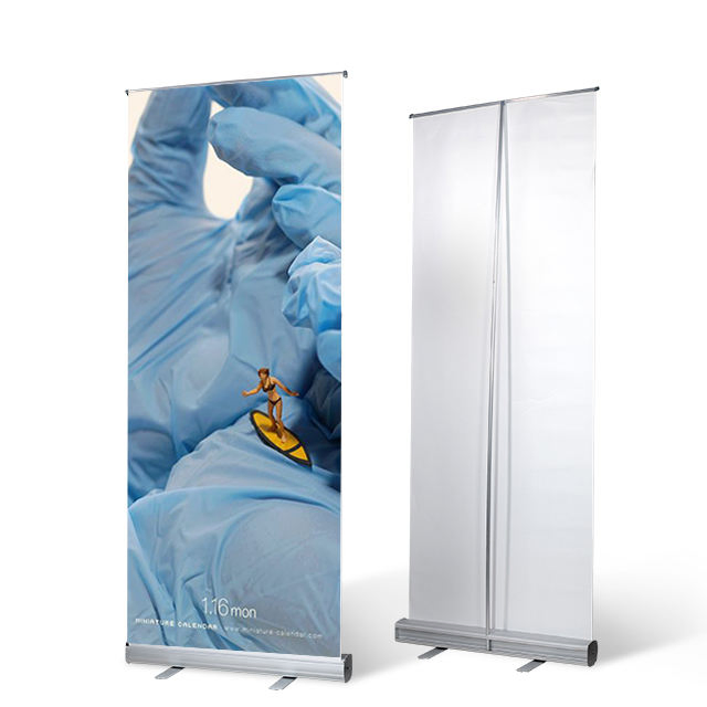 Wematch Custom Aluminum Single Side Broad Base Roll up Banner Stand