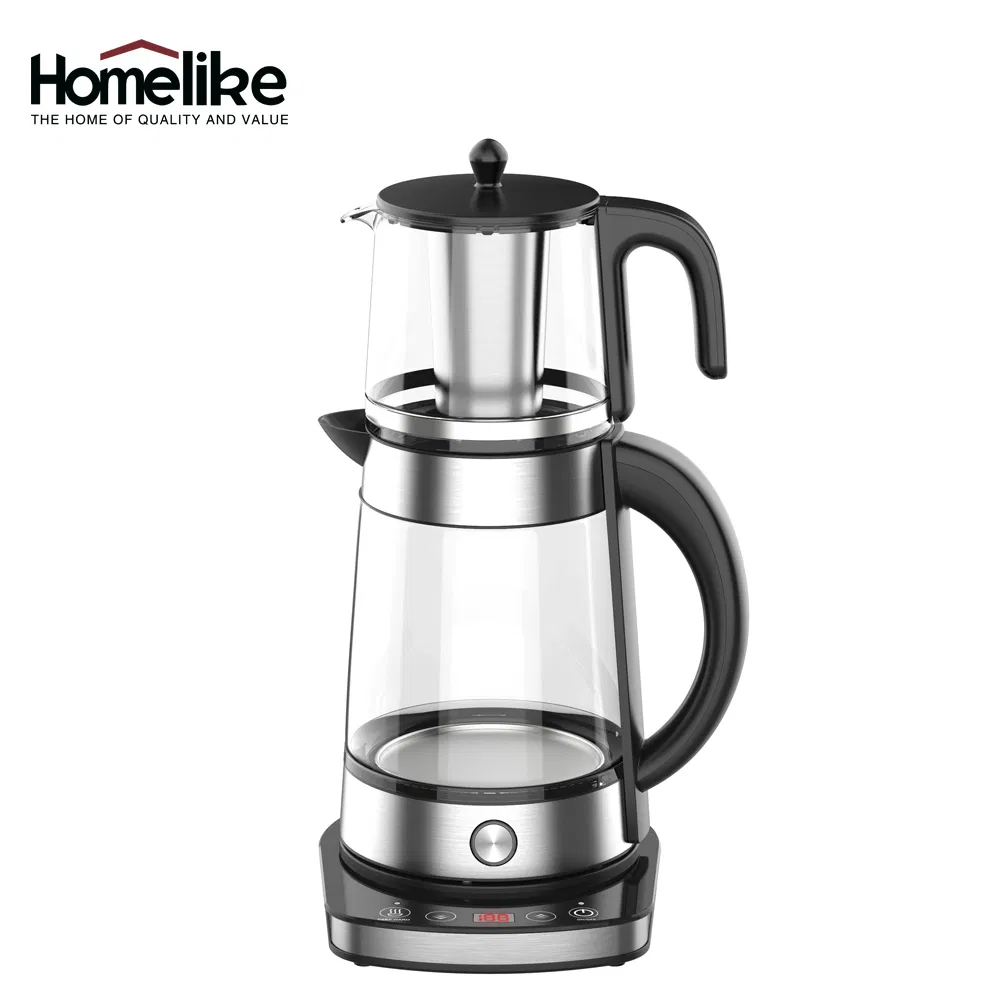 Home Appliance Tea Maker Machine Glass Tea Pot with Infuser Turkish Tea Kettle Samovar Hotel Room Electric Water Jug